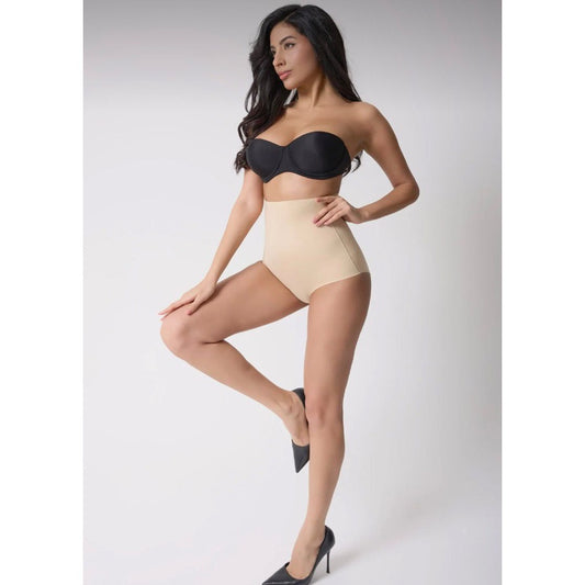 Lunelle Yüksek Bel Bel-Basen-Göbek Toparlayıcı Lazer Kesim Korse Külot Bej – İz Belli Etmeyen Slim Fit Shapewear