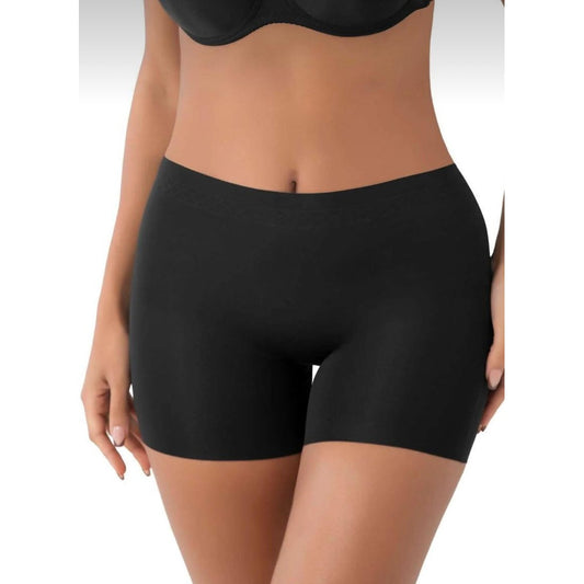 Lunelle Toparlayıcı Lazer Kesim Korse Şort Siyah – Seamless Görünmez & Şekillendirici Slim Fit